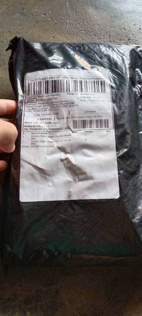 Kemeja Batik Lengan Pendek Blarak Biru