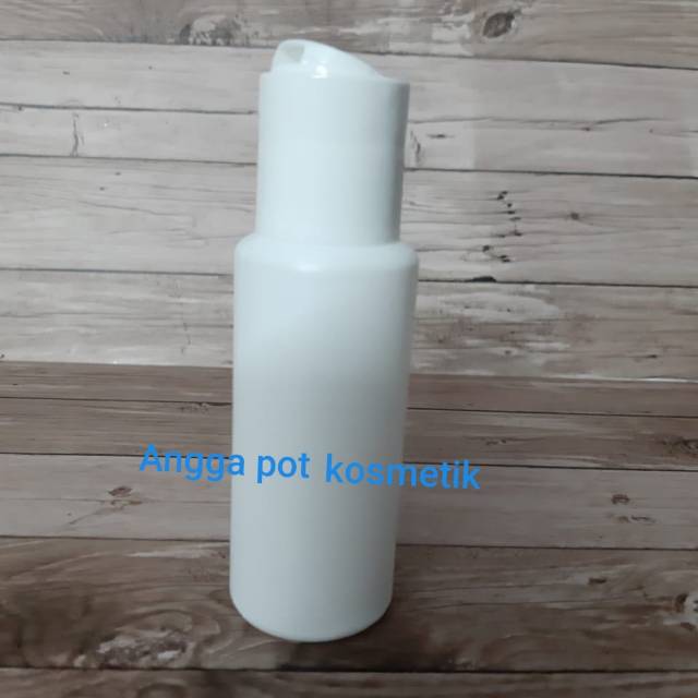 Botol HDPE 60ml putih tutup prestop putih