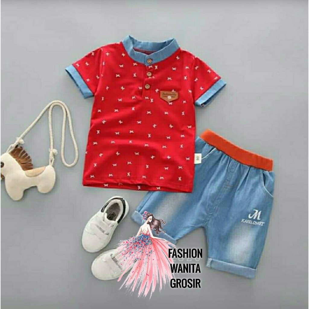 FWG - SET MORGAN KIDS / SETELAN ANAK MOTIF / SETELAN ANAK LAKI / SET ANAK PRIA