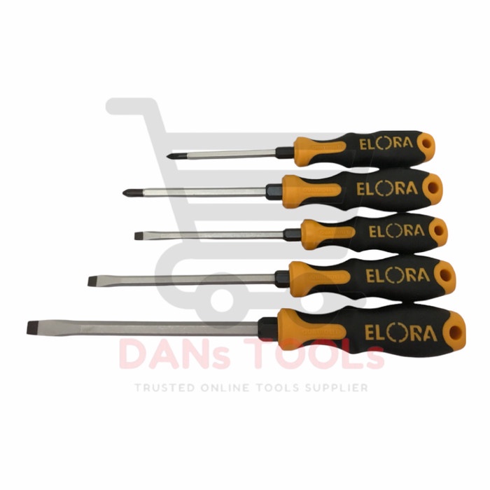 Obeng ELORA QUATROLIT Set 5pcs SEGI - Screwdriver Set