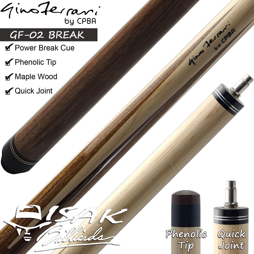 Gino Ferrari GF-02 Break Cue - Stik Brek Billiard Stick Brek Biliar Billiar