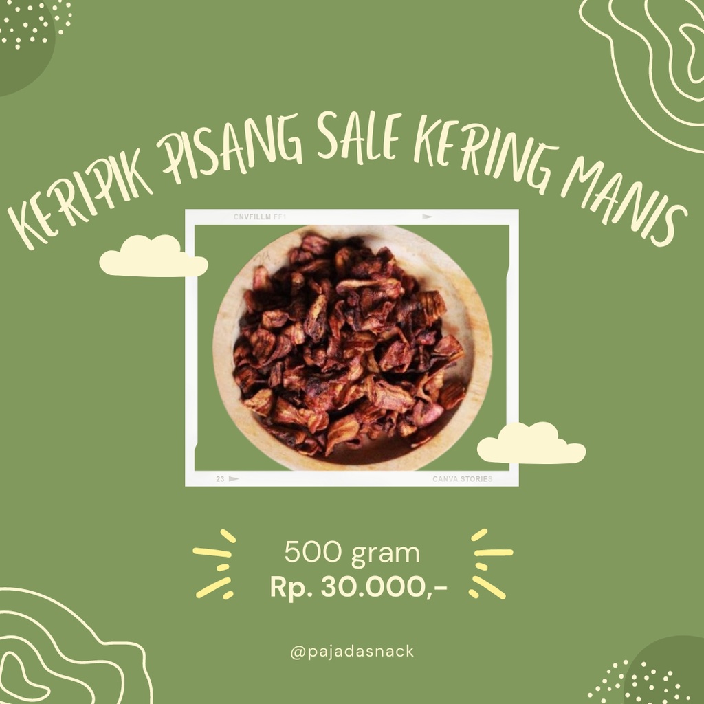 

keripik pisang sale kering manis / kripik sale pisang coklat kering / keripik pisang manis renyah