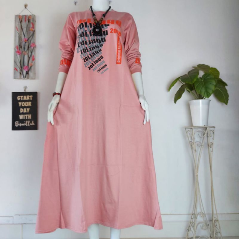 Gamis kaos Combed 20's Zolaku ori by sherill