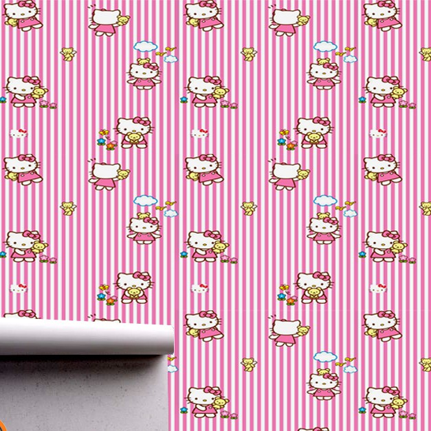 Wallpaper dinding 3d kamar tidur / Wallpaper dinding kamar tidur anak wallpaper stiker dinding rumah Motif Kartun Lucu Ukuran 45Cm X 10M Gh167-CY1151