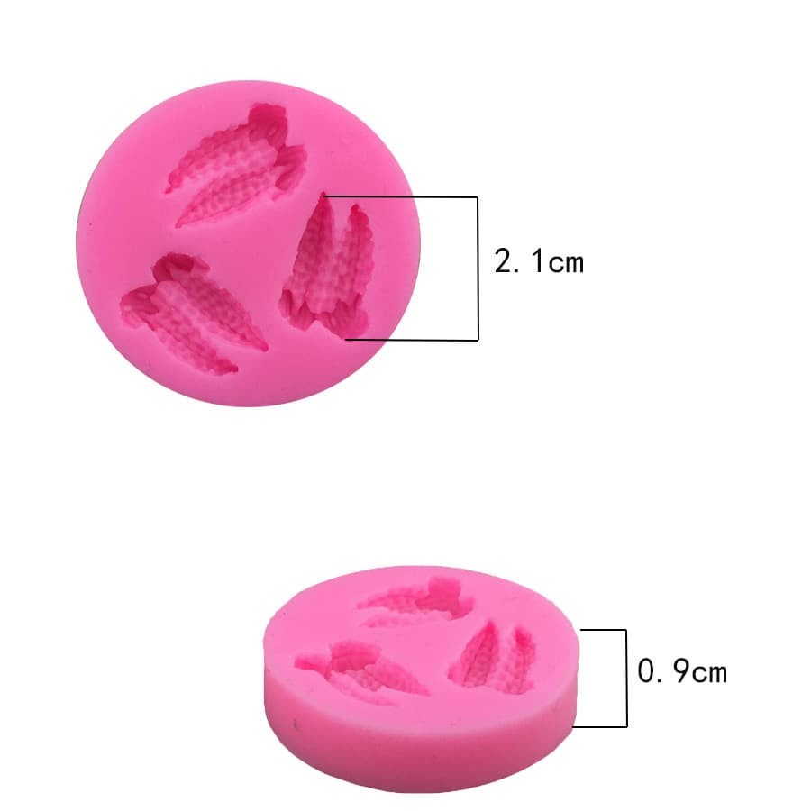 3D Silicon Mold Fondant Cake Decoration - 3 Holes Twin Corn