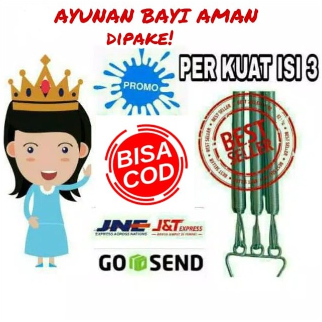 [NR] [BAYAR DITEMPAT] Ayunan Baby Anak Murah Ayunan Gantung Bayi Anak Tidur 3 Per Ayunan Besi Ayunan