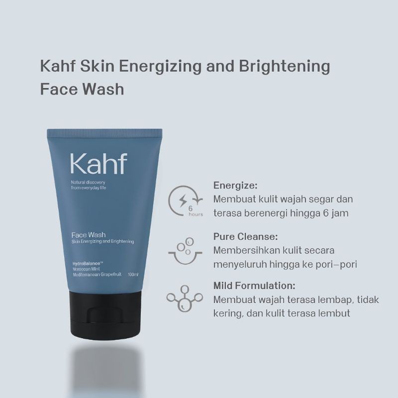 KAHF Face Wash Skincare Pria Halal BPOM Kahf Sunscreen Khaf Face wash Skincare Cowok Kafh Face Wash