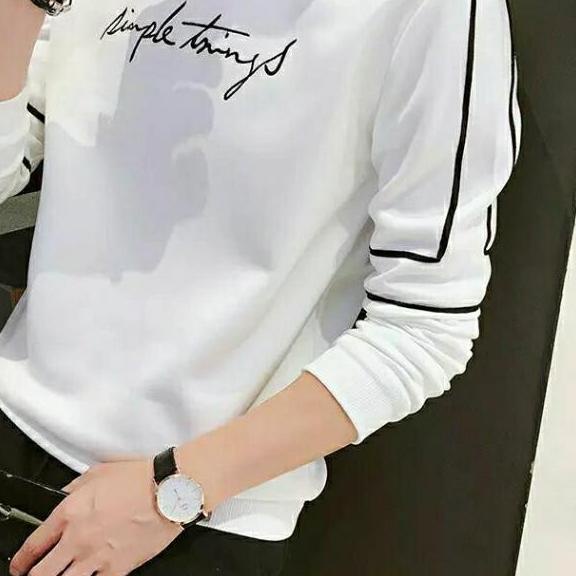 ♦ HipNop SIMPLE SWEATER PRIA LENGAN PANJANG JAKET SWEATER COWO SWEATER HODIE COWOK WARNA HITAM ✮