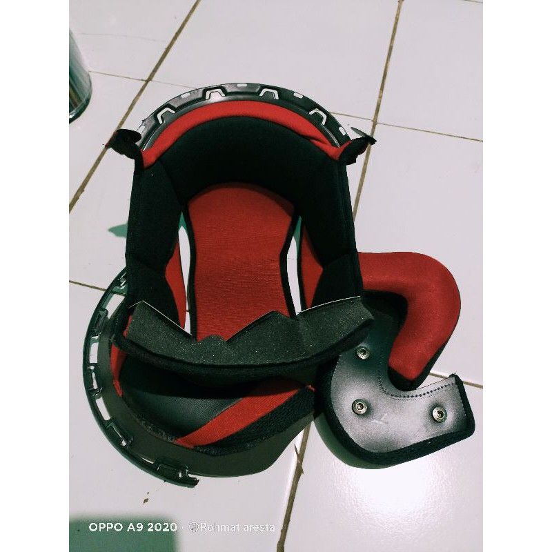 paket busa helm NHK gladiator full set kancing besi /  kaca Helm NHK