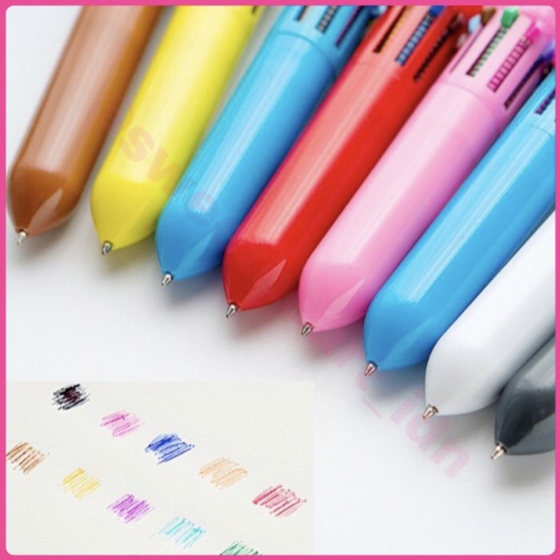 Pulpen tinta 10 warna / pen karatkter lucu bt2I tinta 10 warna