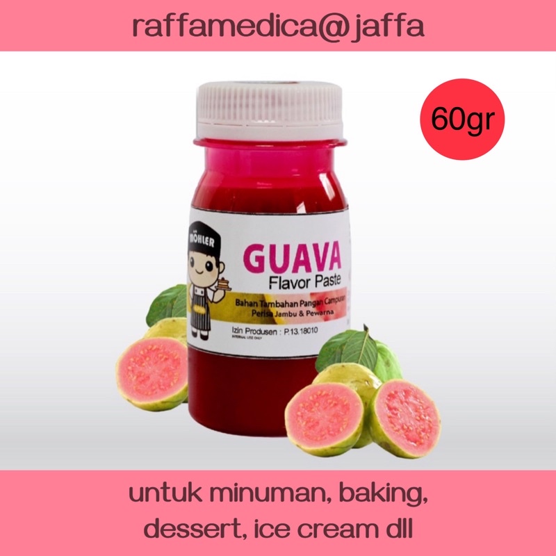 Pasta Perisa Pewarna MOHLER 60gr - GUAVA / JAMBU BIJI