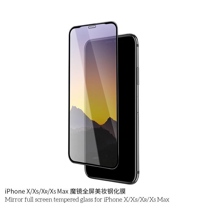 The original touch screen feel is suitable for iphone 11 Pro max 6 7 plus tempered glass mirror film