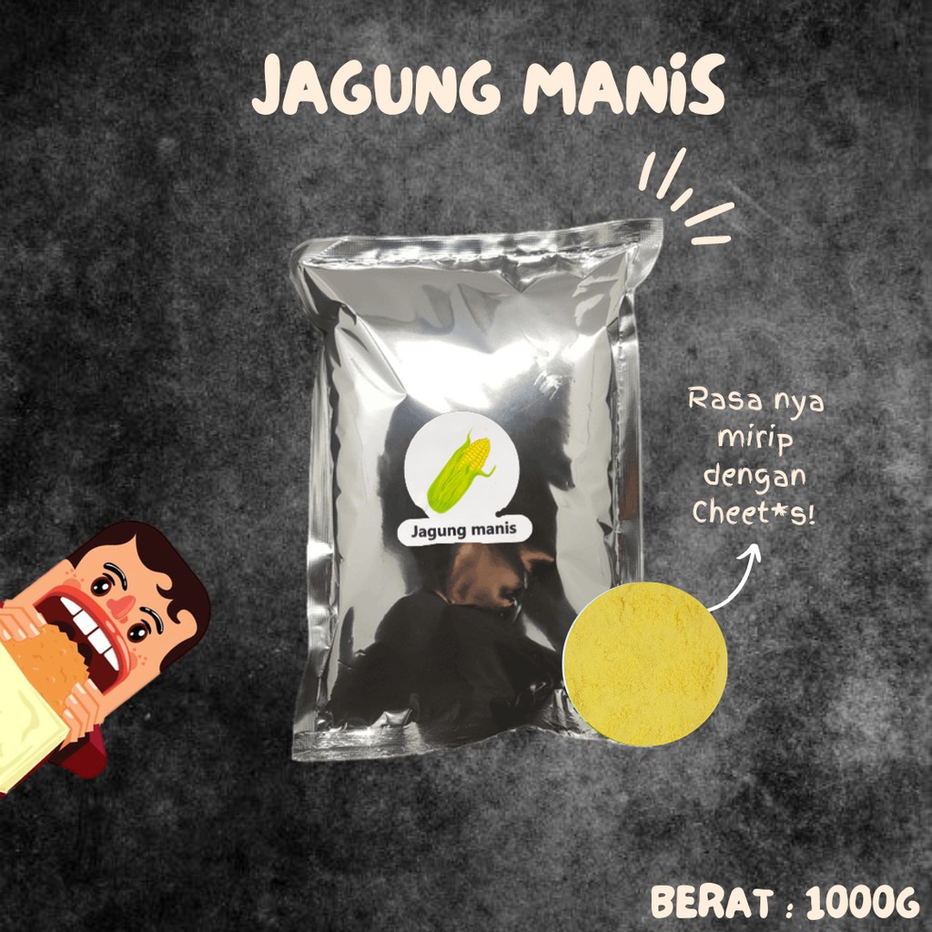 Bumbu Tabur Rasa JAGUNG MANIS 1000G - SEASONING POWDER TABURAN KENTANG KERIPIK AYAM JAMUR KRISPI