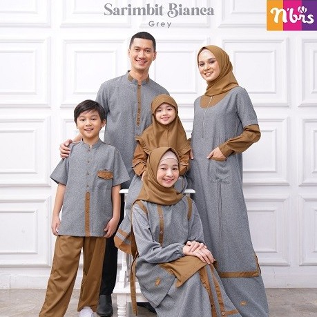 SARIMBIT KELUARGA 2021 NIBRAS BIANCA GREY GAMIS KOKO COUPLE NIBRAS