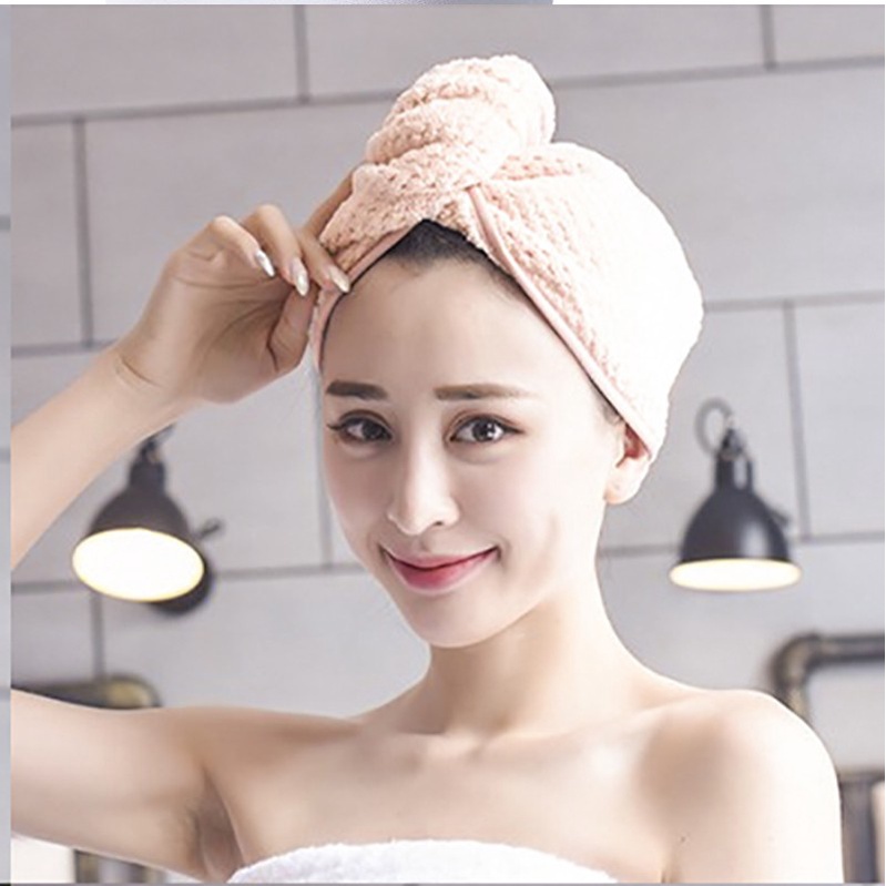 Handuk Kepala Waffle Hair Towel Microfiber Kualitas Premium Import Super Lembut