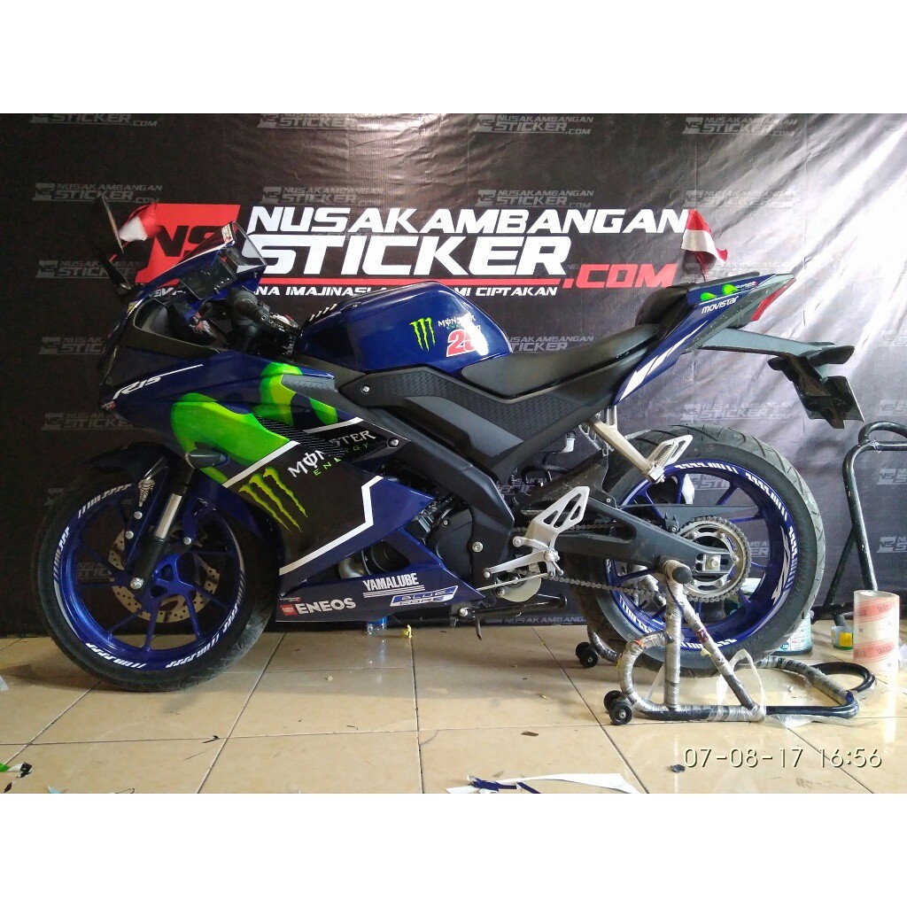 Decal Stiker R15 V3 biru Hijau