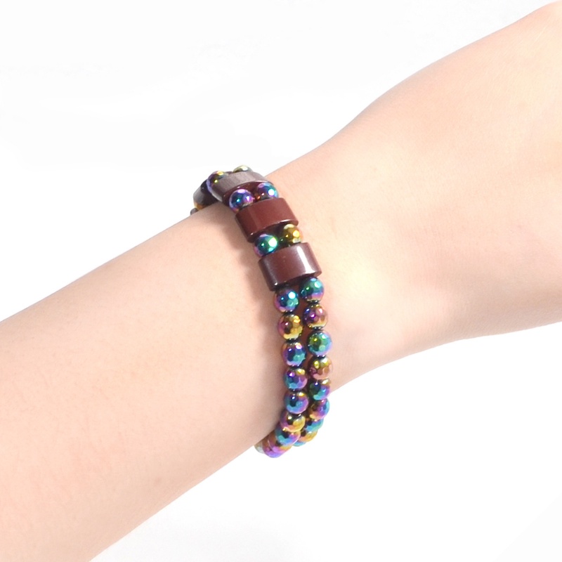 Gelang Manik-Manik Batu Obsidian Warna-Warni Untuk Unisex