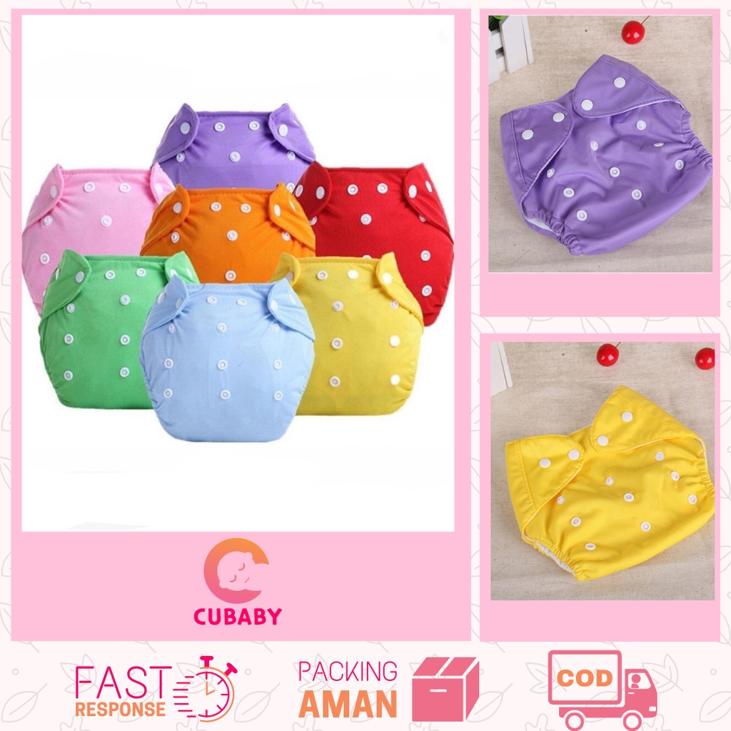 Popok Kain Bayi Newborn Cuci Ulang Berkancing Tipe Celana Jepang Anti Bocor BBY003 Cubaby