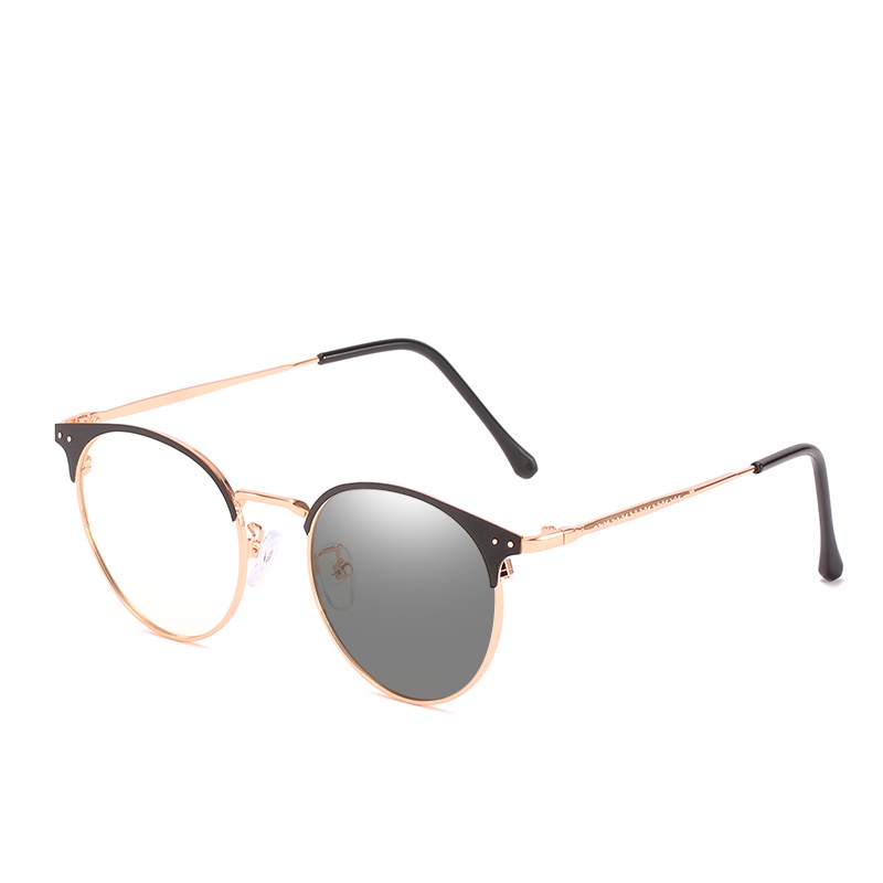 Kacamata Lensa Photocromic + Anti Radiasi Blueray (Bluechromic) Pria Wanita Frame Besi Photochromic-Photocromic #15