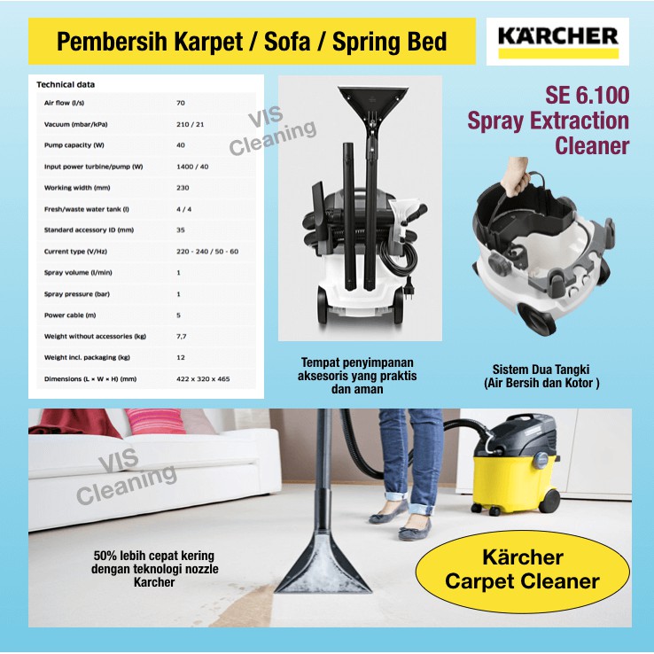 Carpet Cleaner Karcher SE 6.100 (Vacuum Extractor / Spray Extraction)