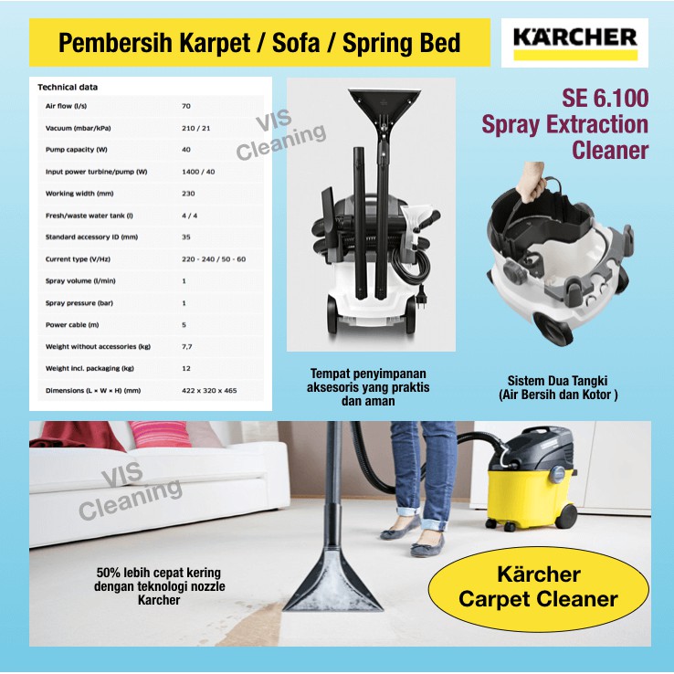 Carpet Cleaner Karcher SE 6.100 (Vacuum Extractor / Spray Extraction)