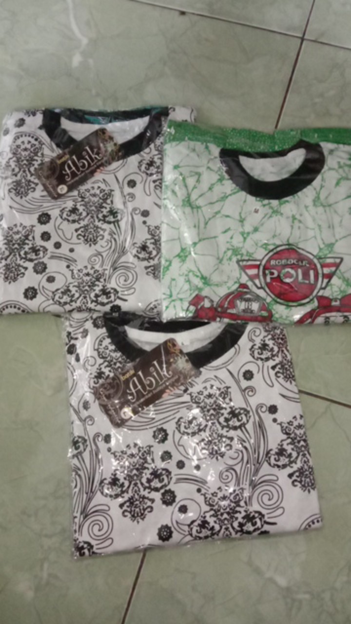 Kaos Setelan Batik Anak Katun Adem Nyaman Dipakai Murah / Setelan Kaos Anak Batik Anak