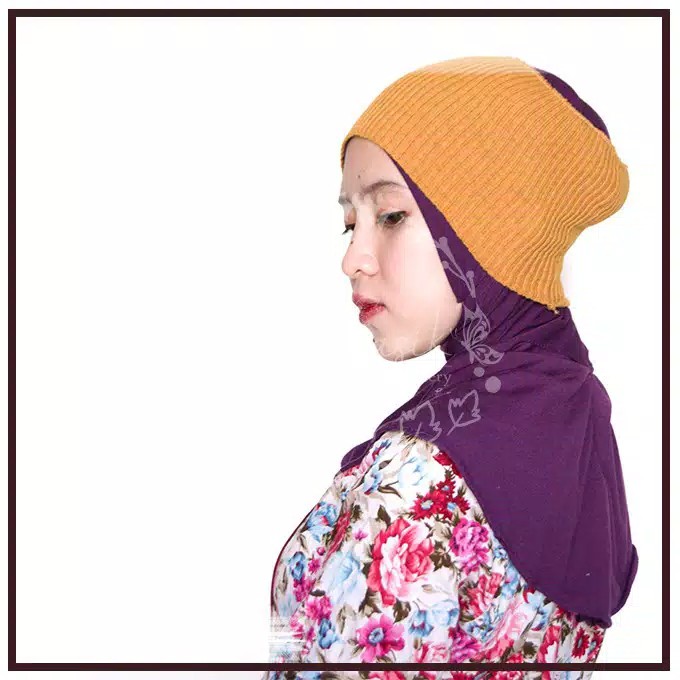 Alantasik -Inner Snow Cap ciput rajut bandana HL polos / basic inner / anti pusing R.11