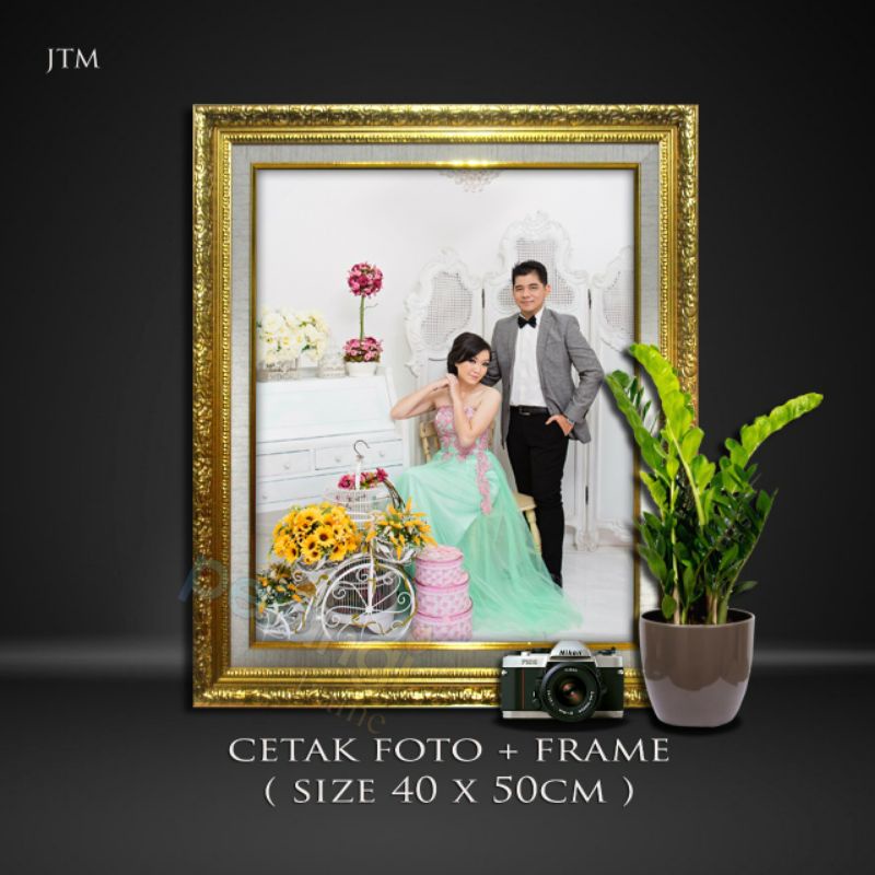 Cetak Foto + Bingkai / size 40x50cm/ 20Rs