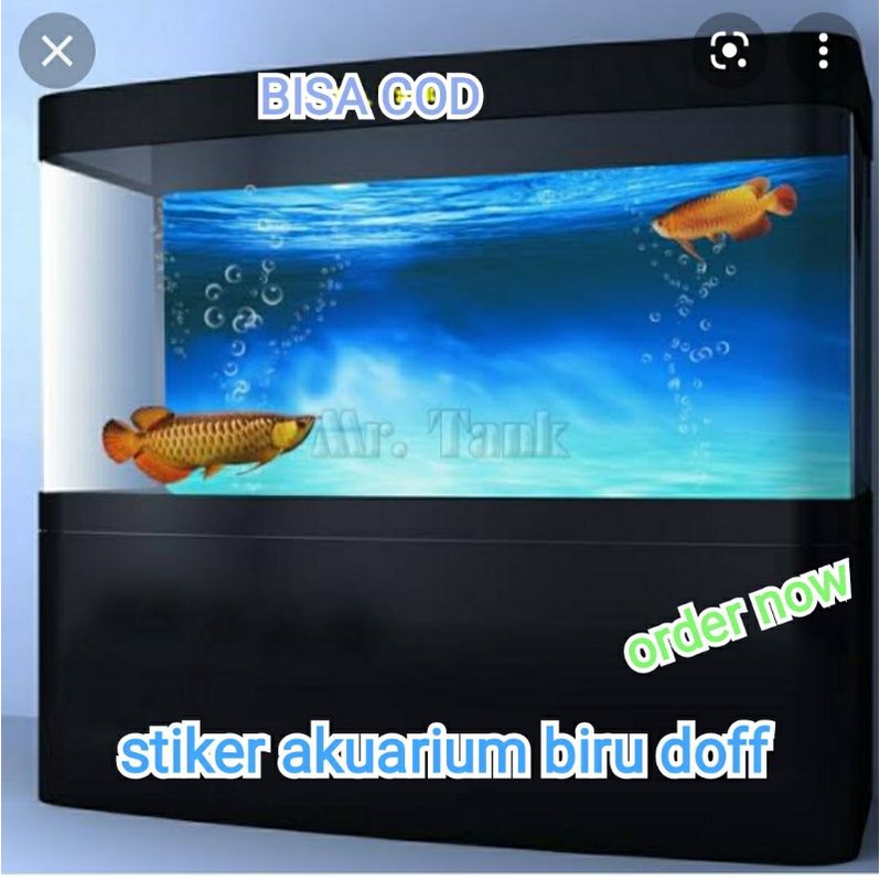 Stiker Scotlet Apuarium Biru Doff