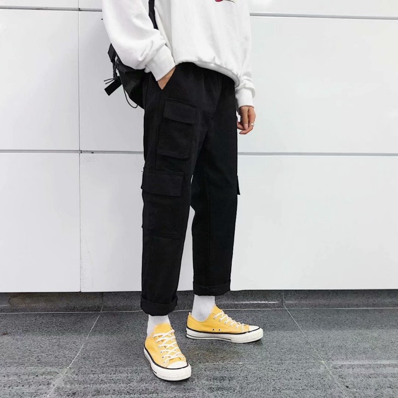  Celana  Panjang  Model Longgar Lebar Gaya Jepang Casual 