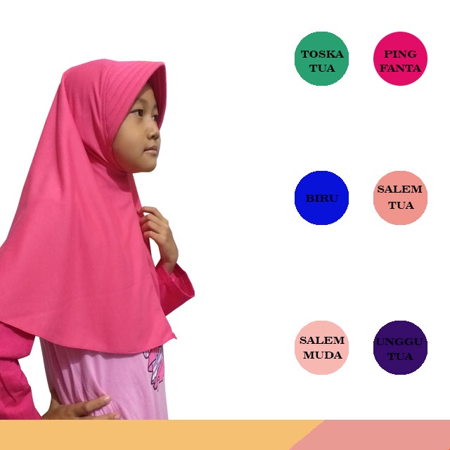 Kerudung Anak Pet Busa 1-12 Tahun / Kerudung Polos / Kerudung Anak Perempuan / Hijab Muslim