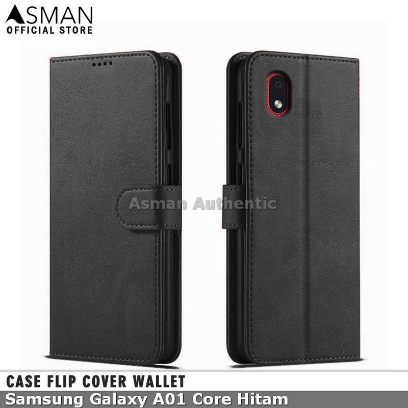 Case Samsung Galaxy A01 Core Leather Flip Cover Premium Edition