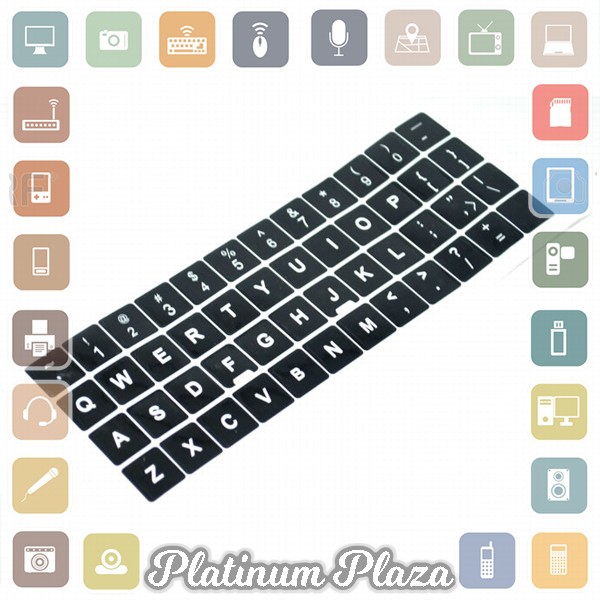 English Layout Sticker for Keyboard / Stiker Keyboard - Black`60YOMQ-