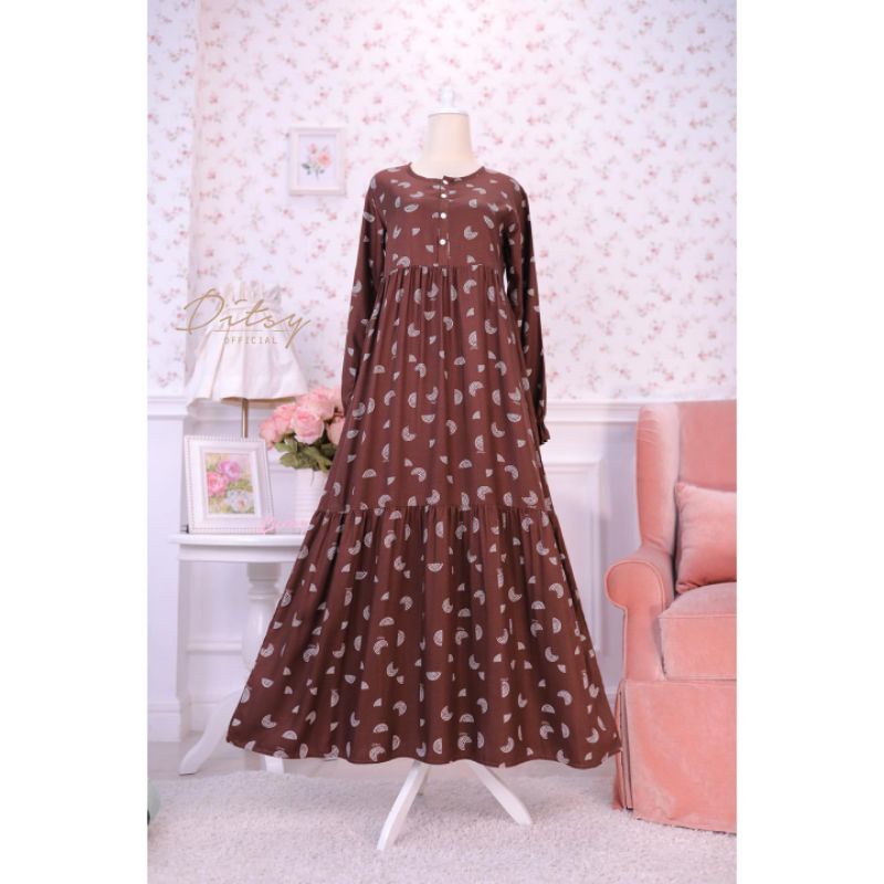 DITSY JULI VERDANT CHOCO SIZE XL NIGHTGOWN