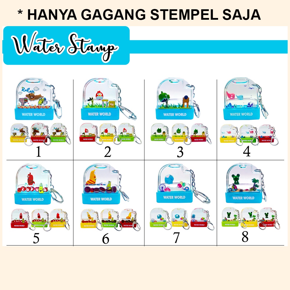 Gagang Stempel Water Stamp Gantungan Kunci