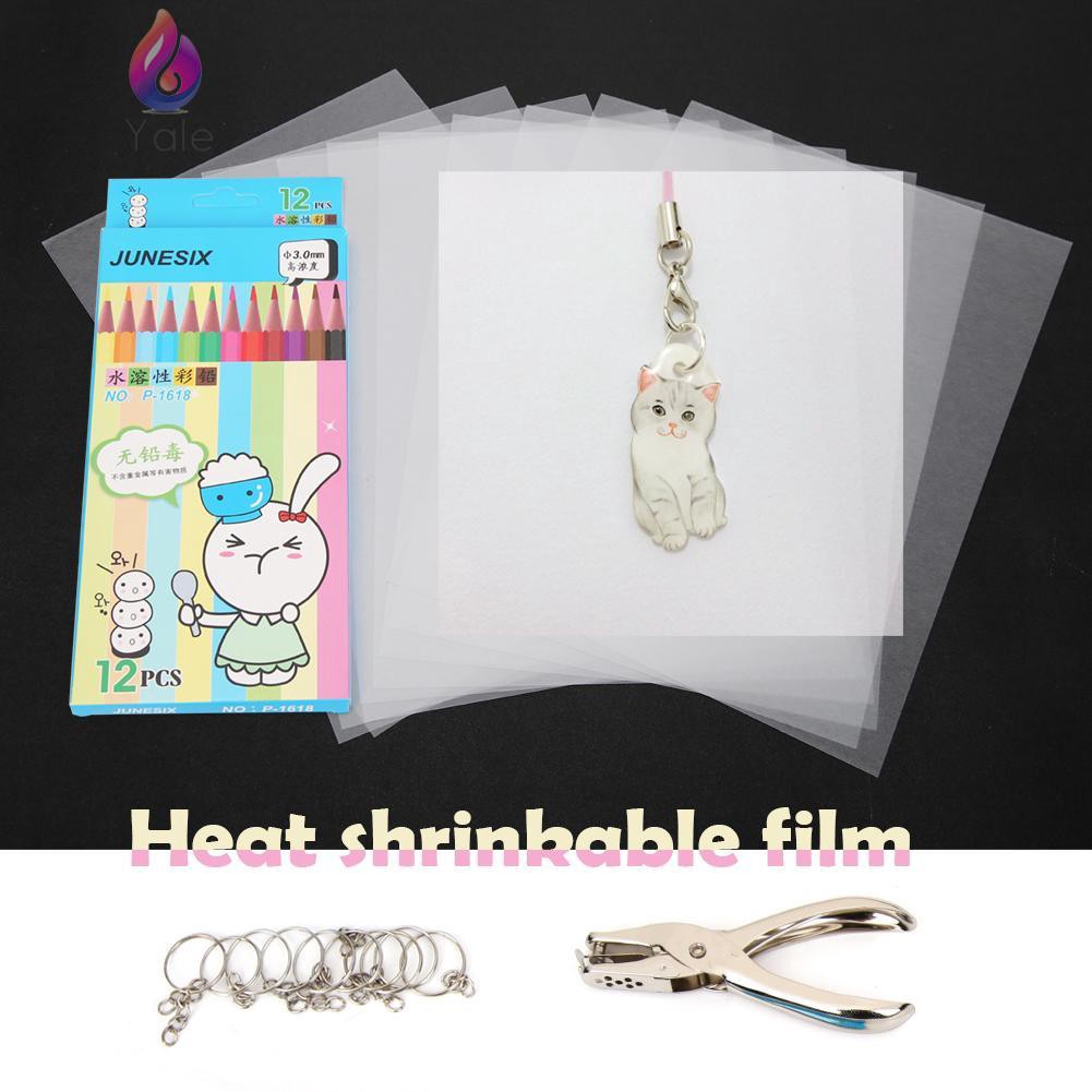

Yaleღ DIY Hand Drawing Shrinks Film Plastic Sheet Dink Art Coloe Pencil Painting