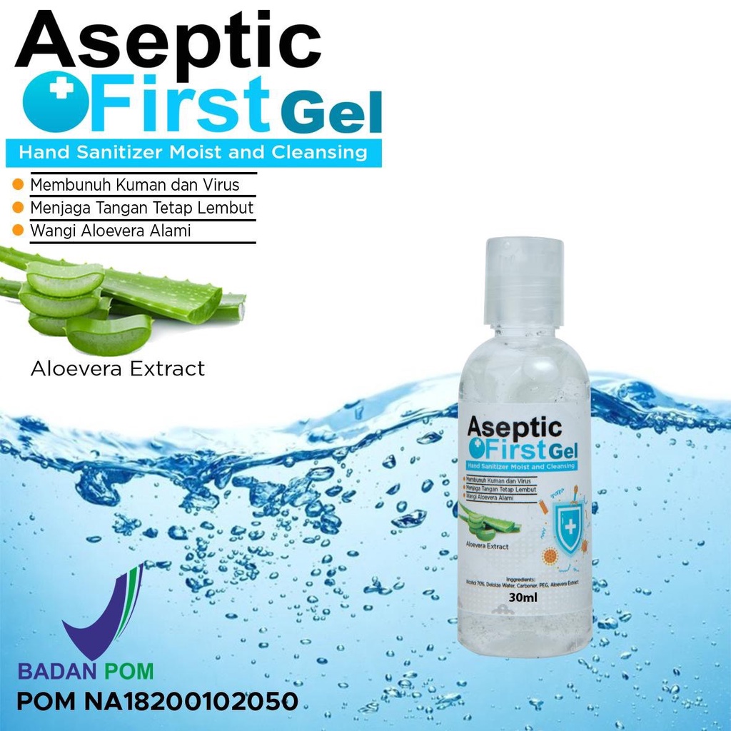 ASEPTIC FIRST HANDSANITIZER GEL 60ML FLIPTOP