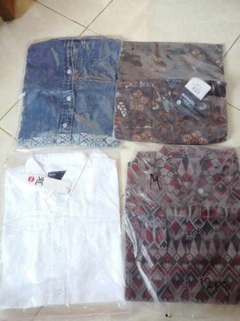 Freypv 7898 Slimfit Long Batik Black Cream M-xl Kemeja Batik