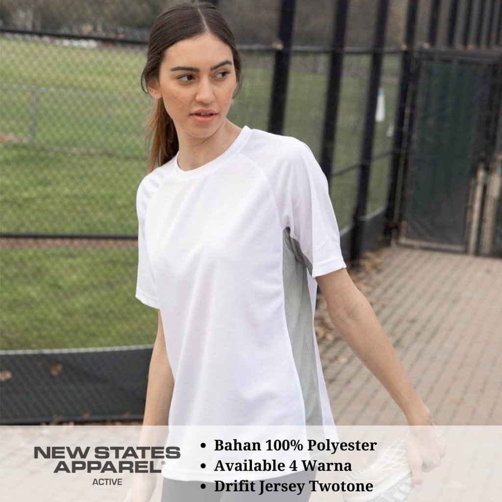 Kaos Polos Olahraga Drift Active 2701 (Dua Kombinasi Warna)