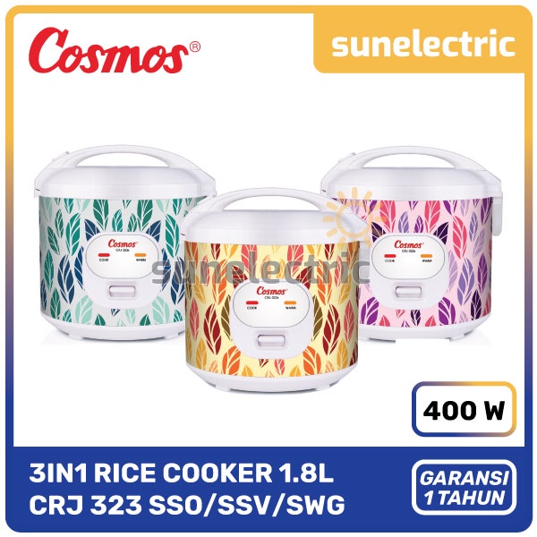 Cosmos CRJ-323 S Rice Cooker 3in1 Magic Com (1.8 Liter) CRJ 323 S / CRJ323 S / CRJ 323S