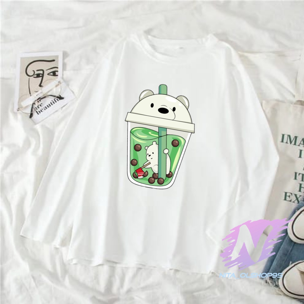 KAOS ANAK LENGAN PANJANG ANIMASI BOBA WE BARE BEARS