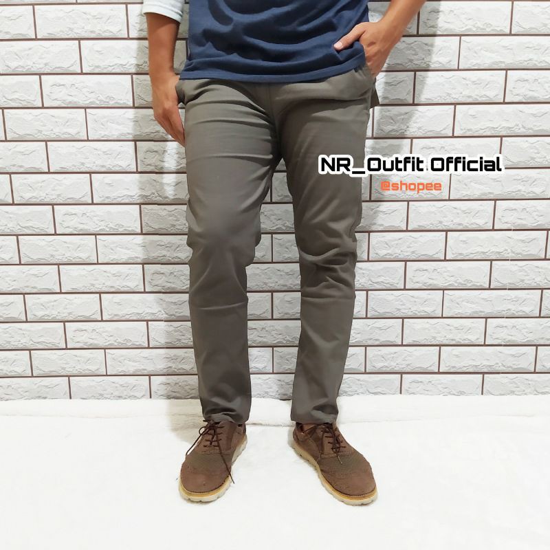 Celana Cinos Panjang Pria Chino Stretch Casual Slim Fit Chinos Cowok NVDMRH NR_Outfit Official COD