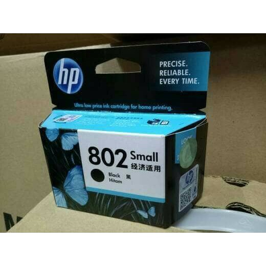 HP Catridge 802 Black Small/Tinta Printer HP 802 Hitam