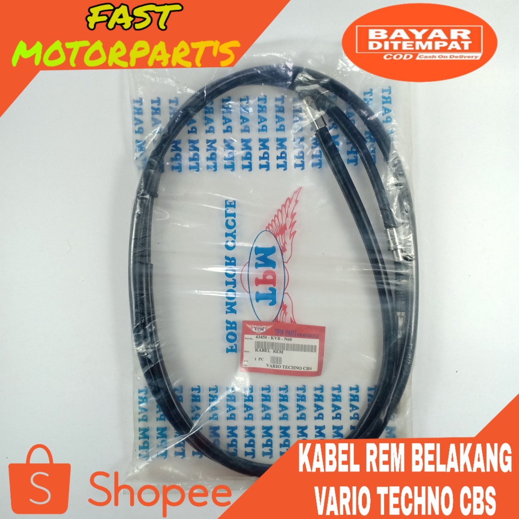 kabel rem belakang vario techno 125 150 fi new led cbs tpm