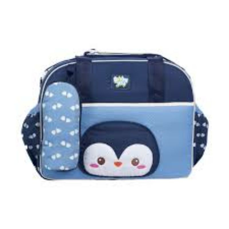 jxL BJT1038 jnd BABY JOY SERI PENGUIN TAS BESAR + TEMPAT BOTOL SUSU