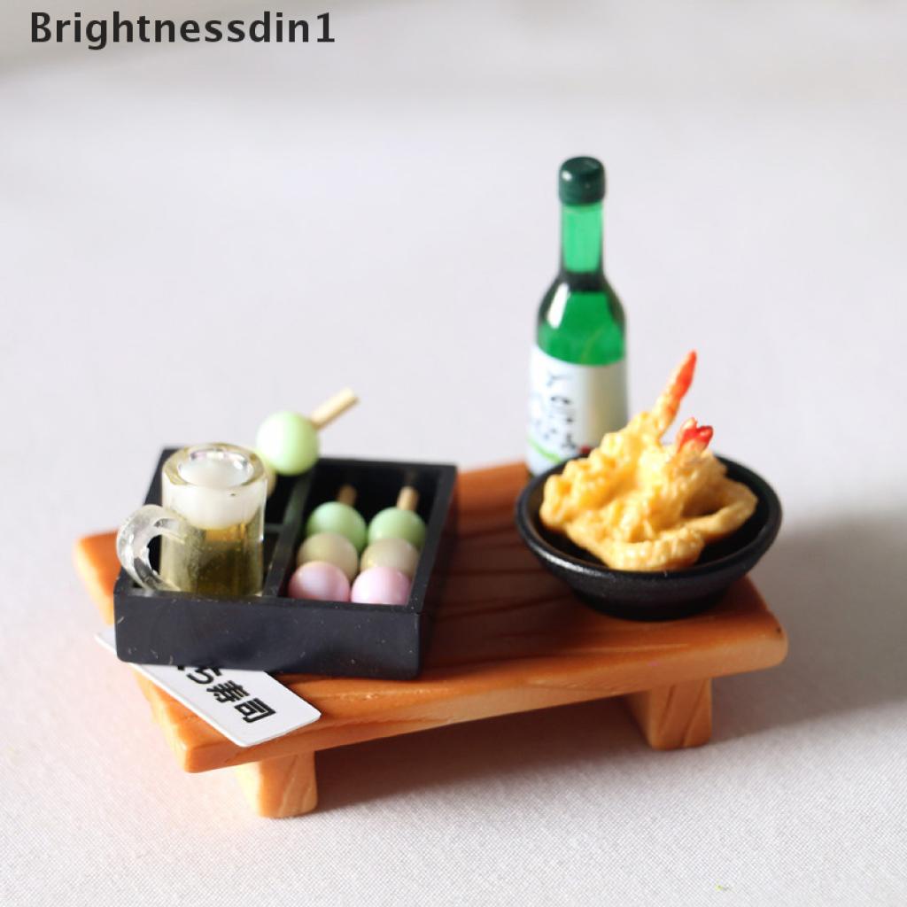 (Brightnessdin1) Miniatur Sushi Jepang Skala 1: 6 Untuk Rumah Boneka
