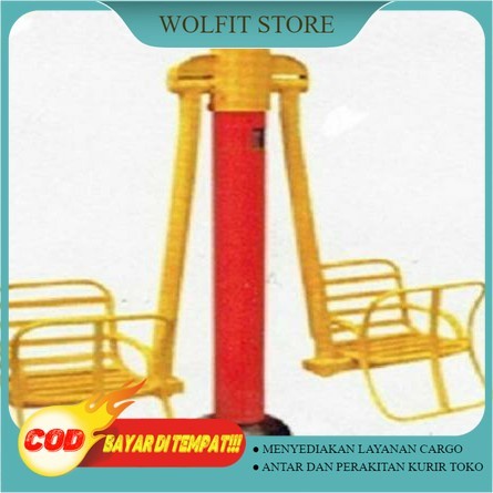 DOUBLE CHILDREN SWINGS - Alat Olahraga Fitness Gym Taman - Outdoor