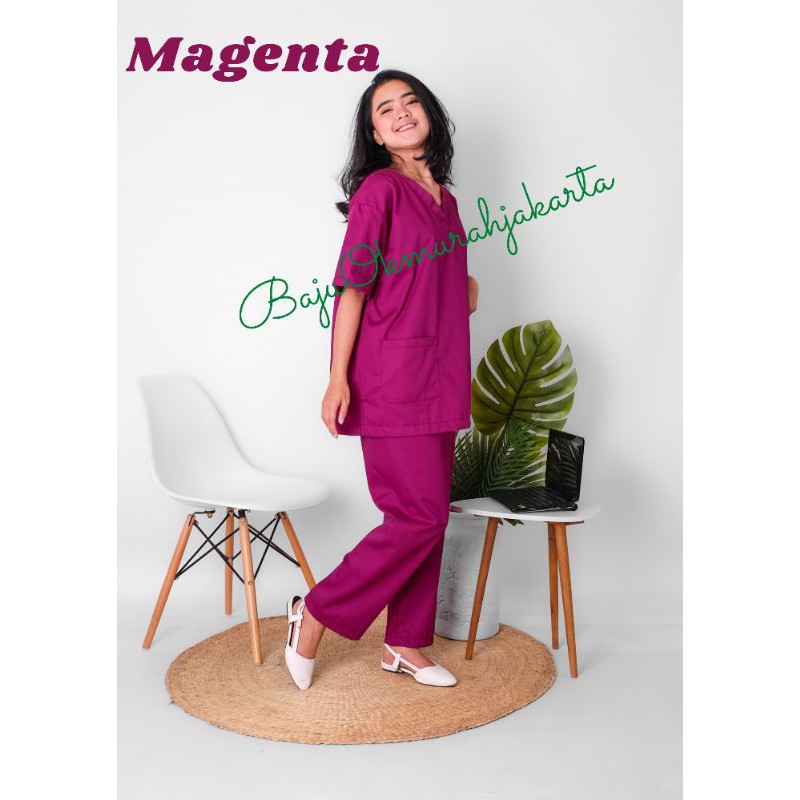 Baju OK / Baju Jaga Warna MAGENTA