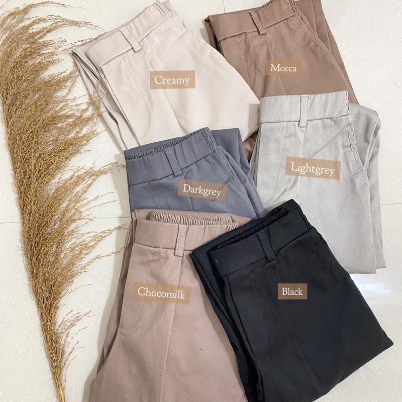 Baggy twill pants / baggy bahan katun twill premium /celana chinos / chinos pants / baggy premium / celana kerja wanita / celana katun wanita