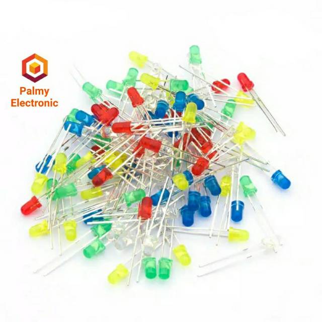 LED Diode 3MM 5MM Biru Kuning Putih Hijau Merah